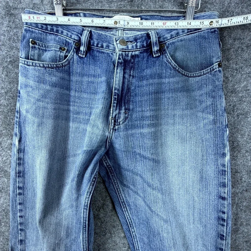Express Precision Fit Quine Jeans Mens 33 Blue Denim Light Wash Straight Leg